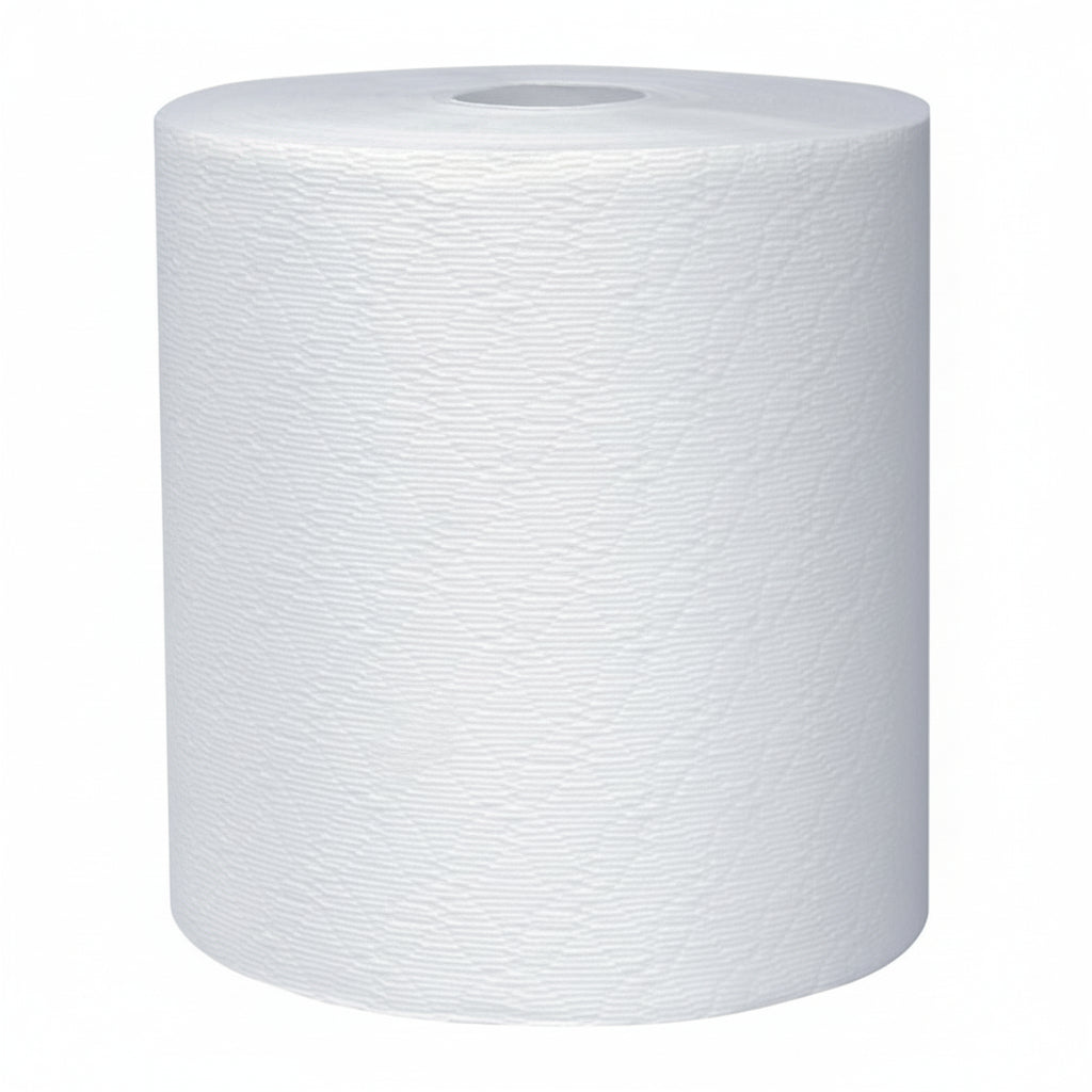 rouleau papier essuie-mains blanc