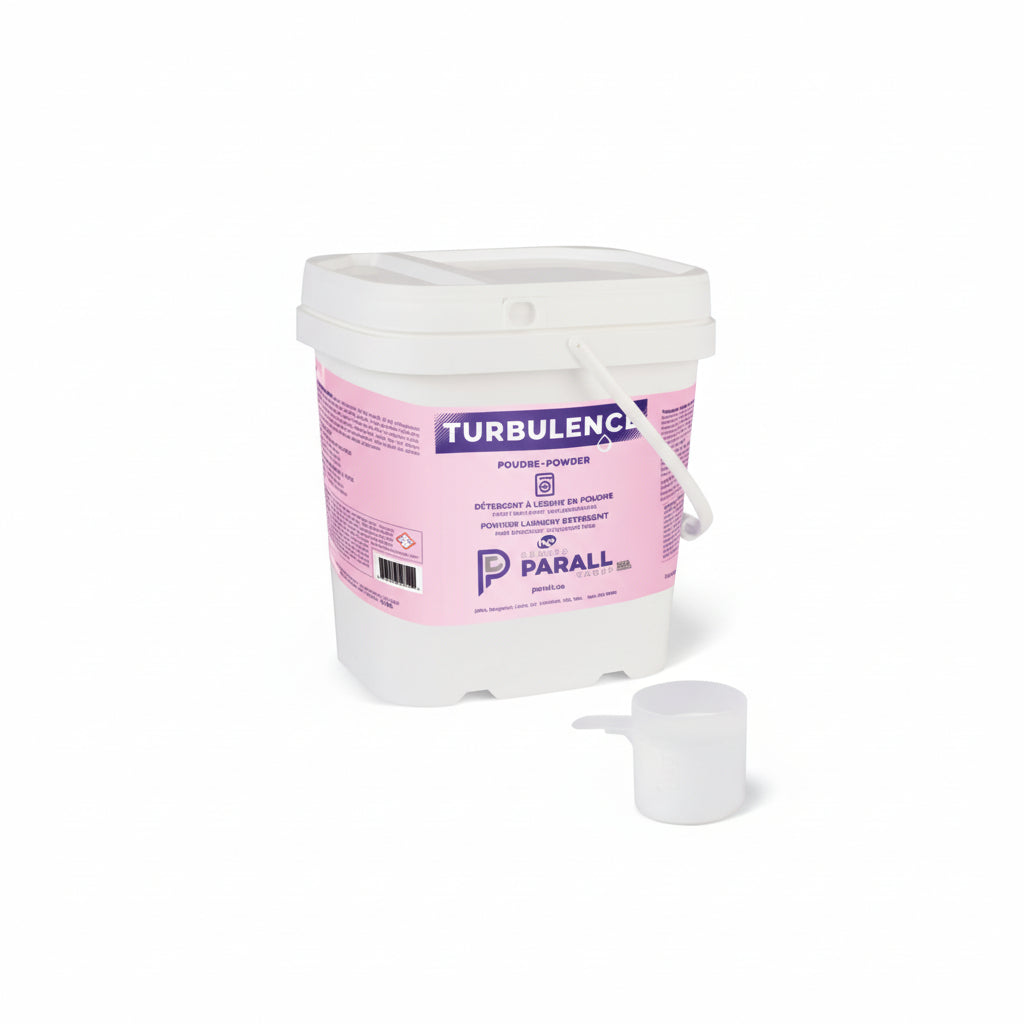 Turbulence détergent poudre