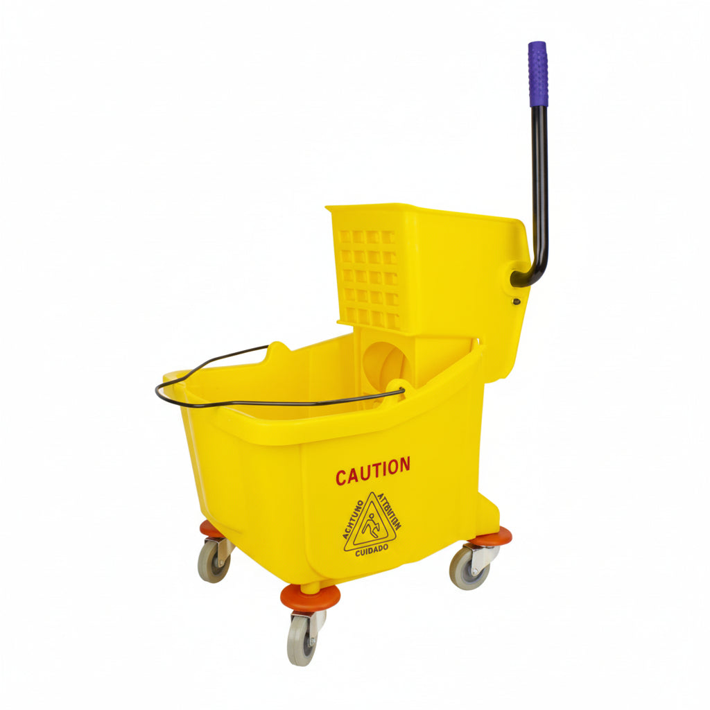 ensemble seau et essoreuse latéral jaune 32L