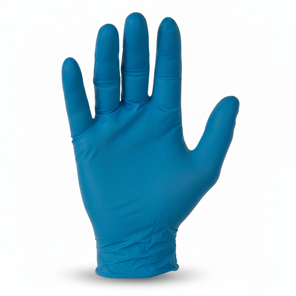 Gants nitrile bleu 100/pqt