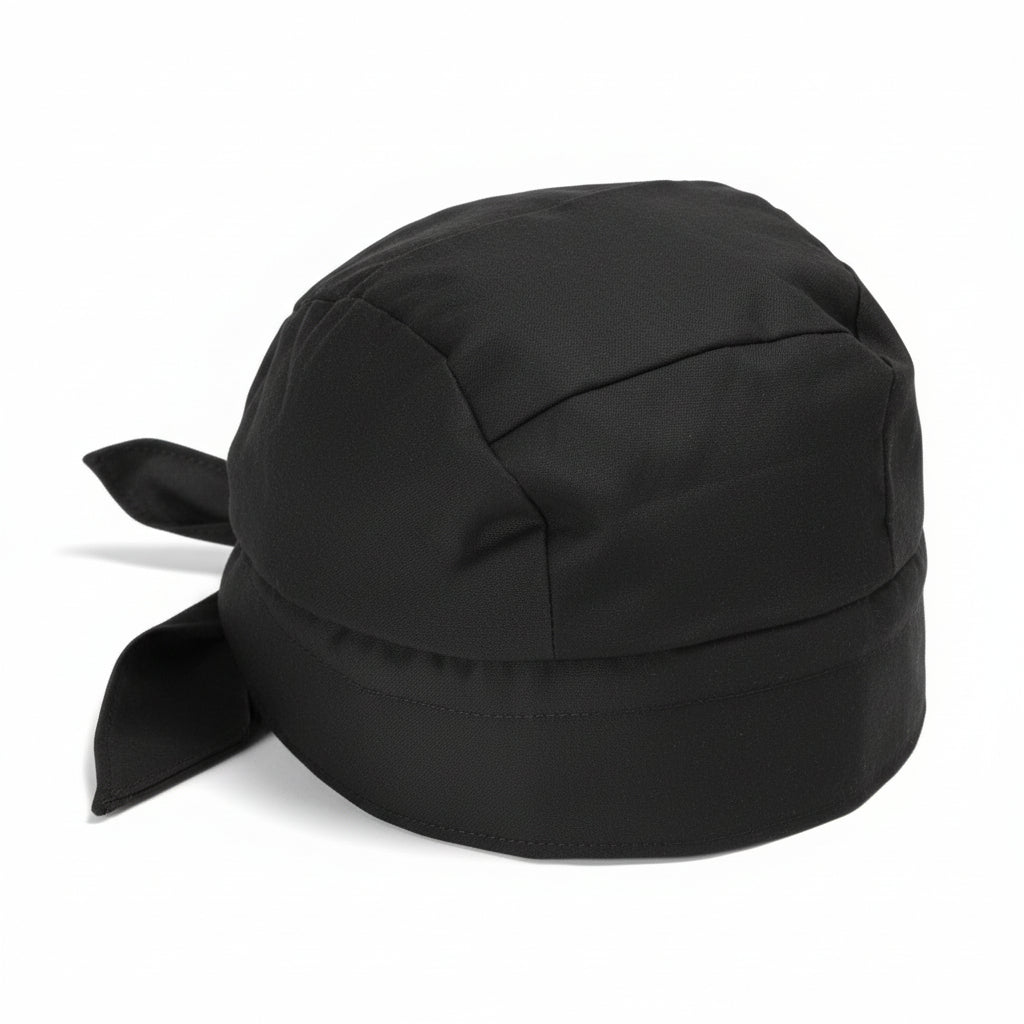 Bandana noir pour cuisinier