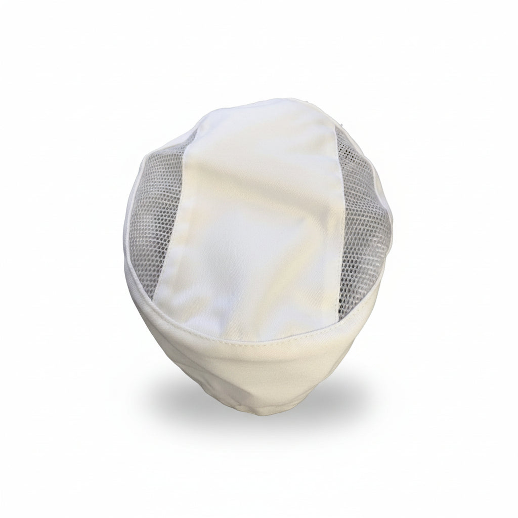 Calot demi filet avec élastique blanc