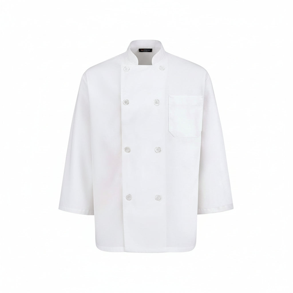 VESTON CHEF MANCHE 1/2 POLY/35%COTTON