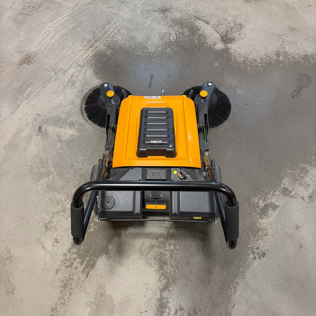 Balai automatique industriel avec pulvérisateurs d’eau – Nettoyage intérieur et extérieur