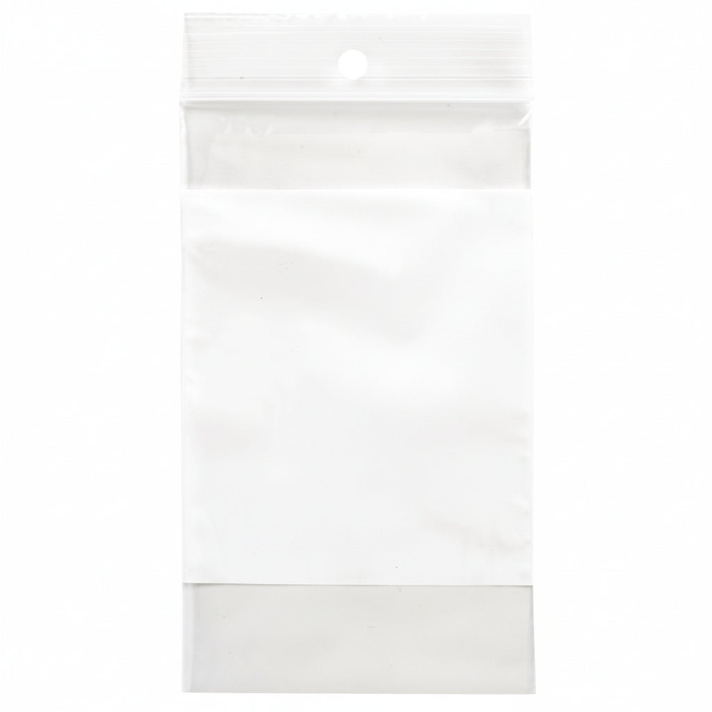 Sacs refermables en plastique 3'' x 5'' avec bloc d'écriture