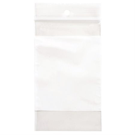Sacs refermables en plastique 3'' x 5'' avec bloc d'écriture