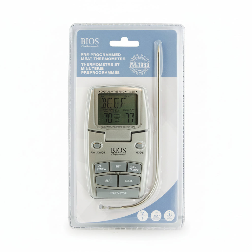 Digital meat thermometer with probe