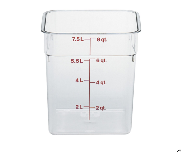 Contenant CamSquare gradué clair 7,6 litres Cambro