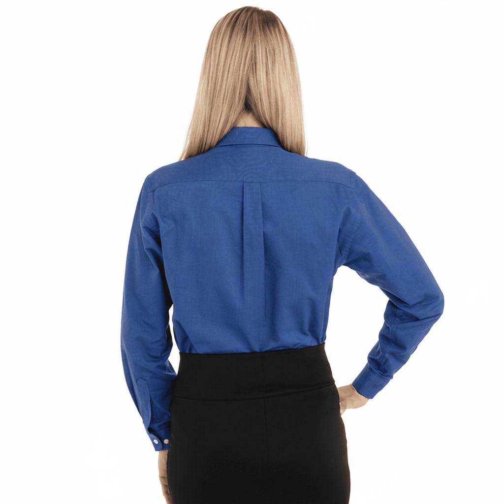 Chemise bleu marine pour femme à manches longues