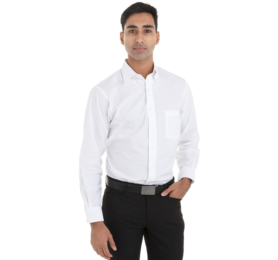 Chemise blanche pour homme à manches longues