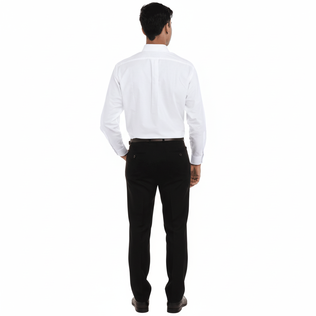 Chemise blanche pour homme à manches longues