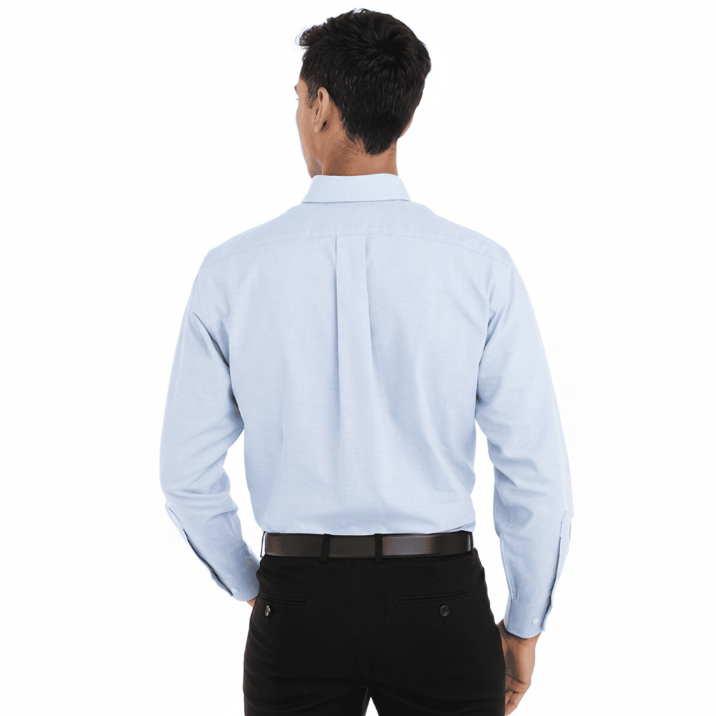 Chemise bleu pastel pour homme à manches longues
