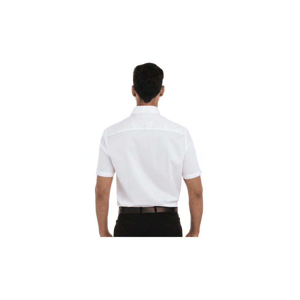 Chemise blanche pour homme à manches courtes