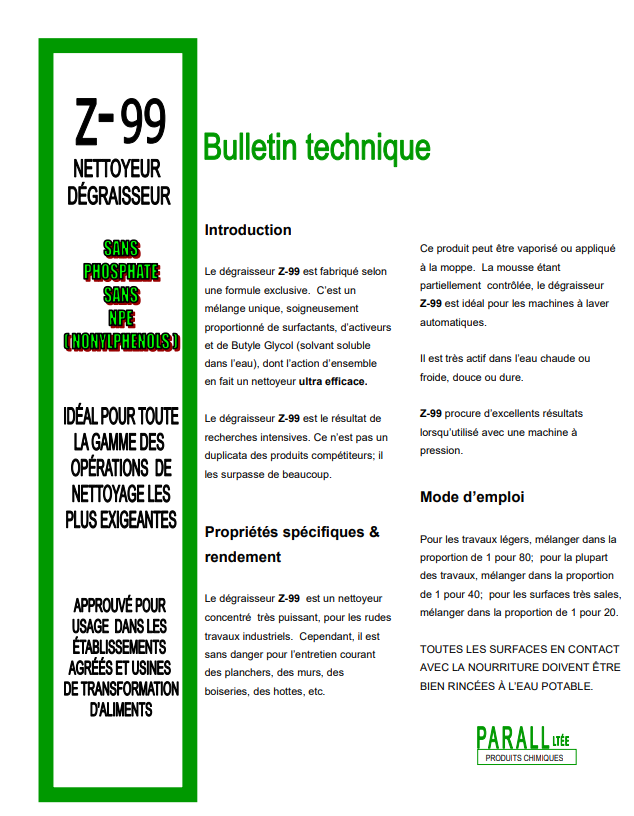 Nettoyant et dégraissant Z-99