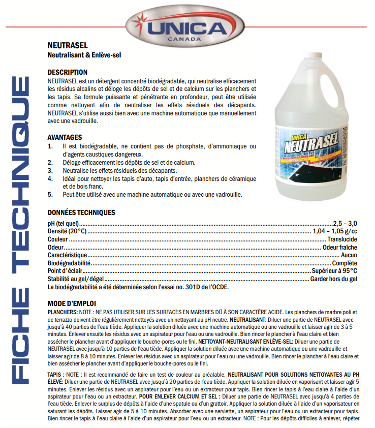 Nettoyant neutralisant pour plancher 4 litres