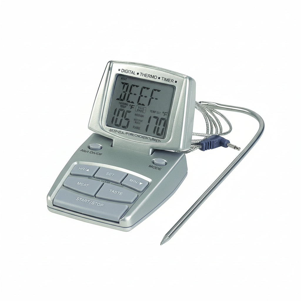 Digital meat thermometer with probe