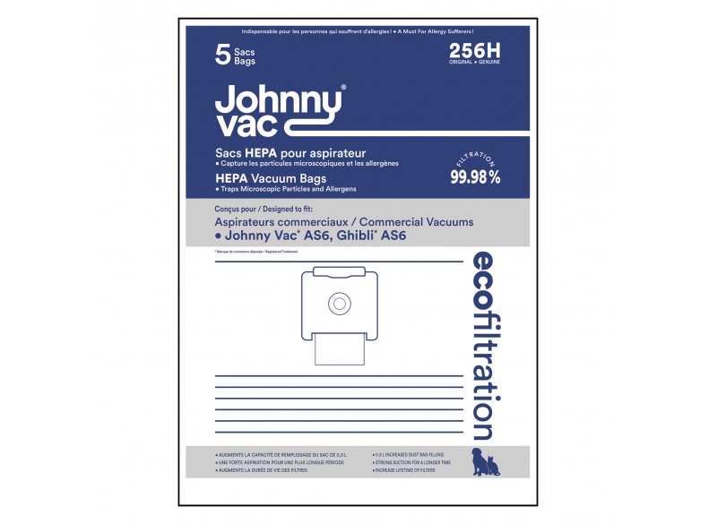 Sacs microfiltre HEPA 256H - Paquet de 5