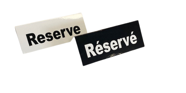 Affiche réservé carton