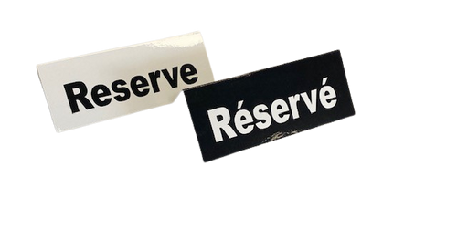 Affiche réservé carton