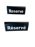Affiche réservé en plastique
