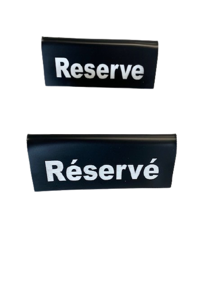 Affiche réservé en plastique