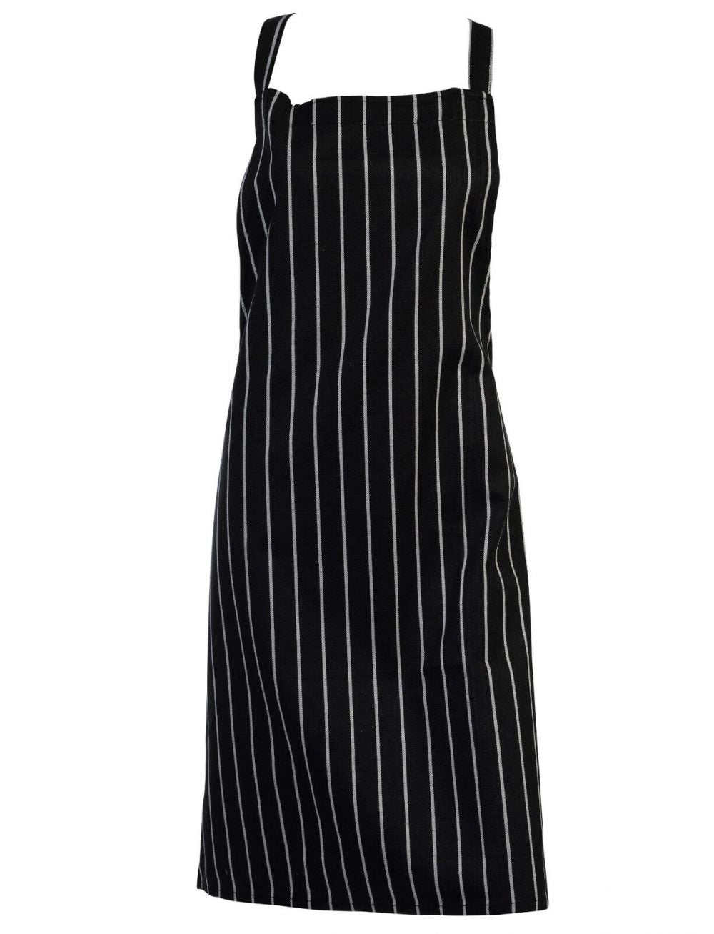 Tablier bavette rayé noir et blanc