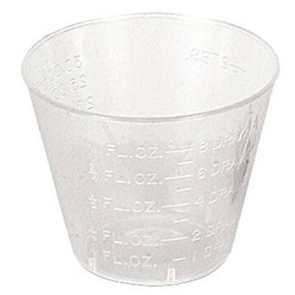 Verre gradué 1 oz pour médicament 100/paquet