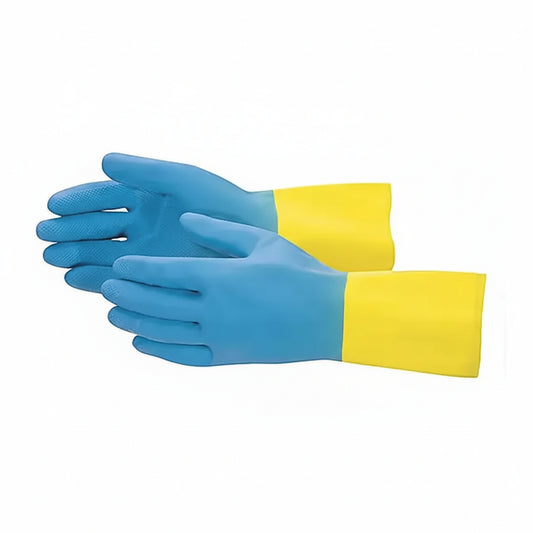 gants neoprene jaune bleu xl