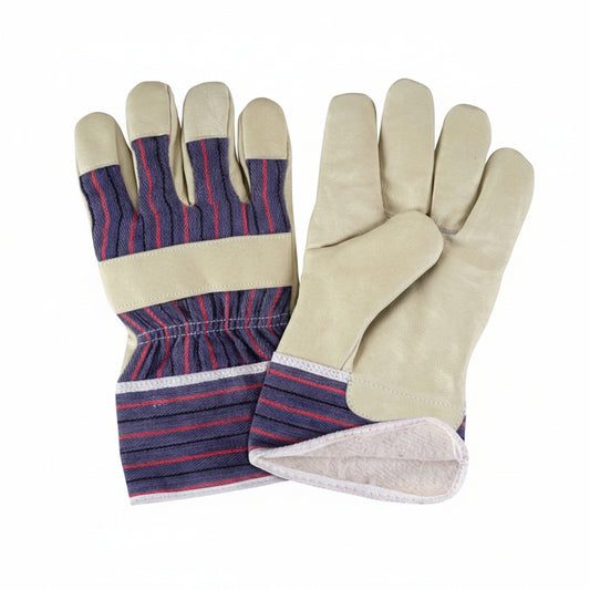 gants travails cuir et coton