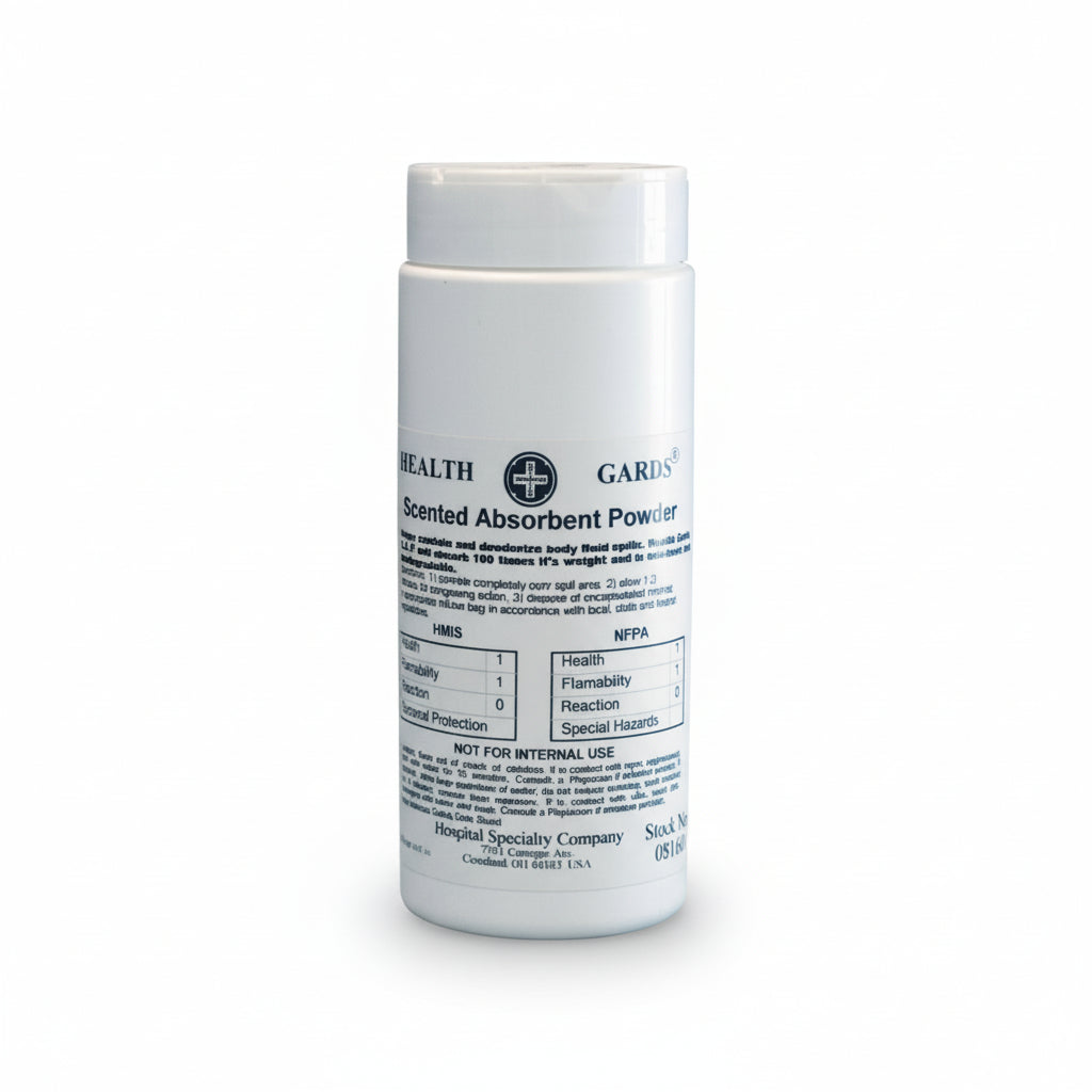Poudre absorbante à fluides corporels