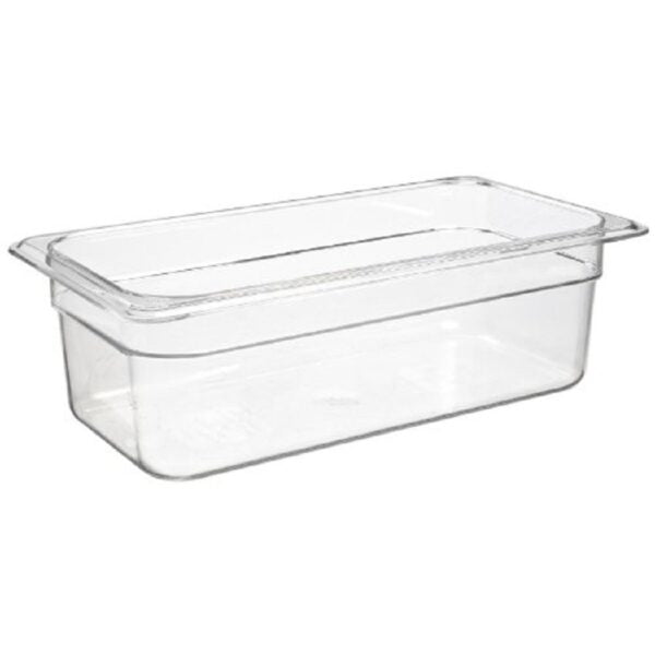 Bac gastronorme polycarbonate clair 1/3 profond 4" Cambro