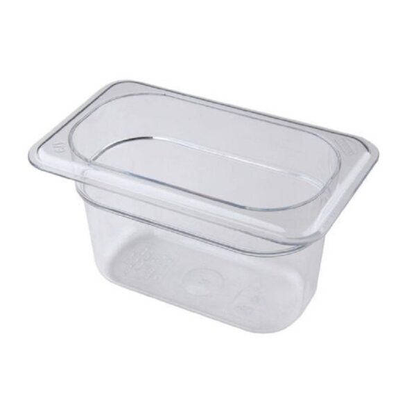 Bac gastronorme polycarbonate clair 1/9 4" Cambro