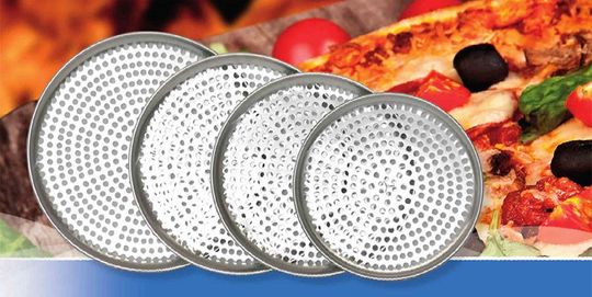 Assiette à pizza en aluminium dur perforée Norjac