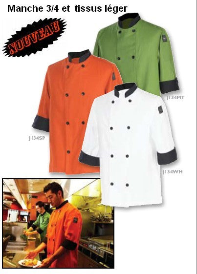 Veston de chef couleur menthe chef Revival