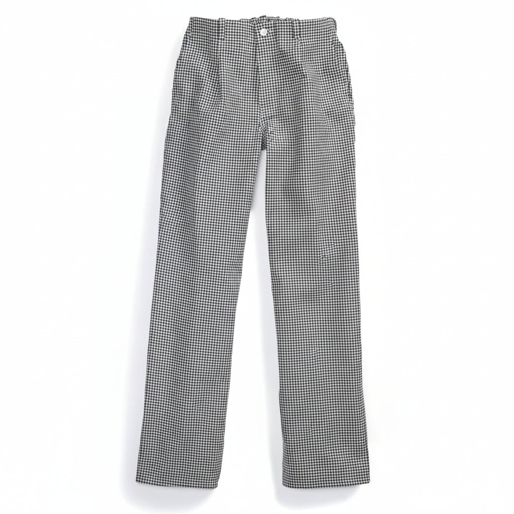 Pantalon pour cuisinier à motif pied de poule