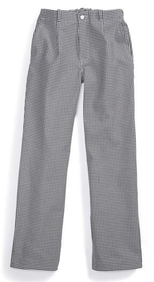 Pantalon pour cuisinier à motif pied de poule