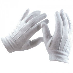 Gants blancs de présentation 12 paires