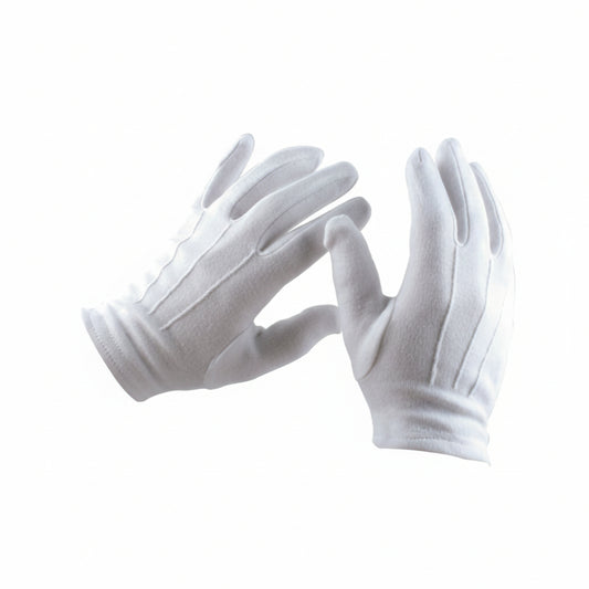 Gants blancs de présentation 12 paires