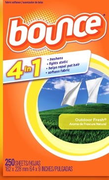 Feuilles assouplissantes Bounce en feuille 250/boite