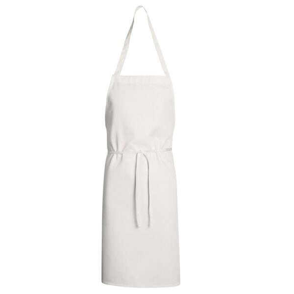 Tablier à bavette sans poche blanc