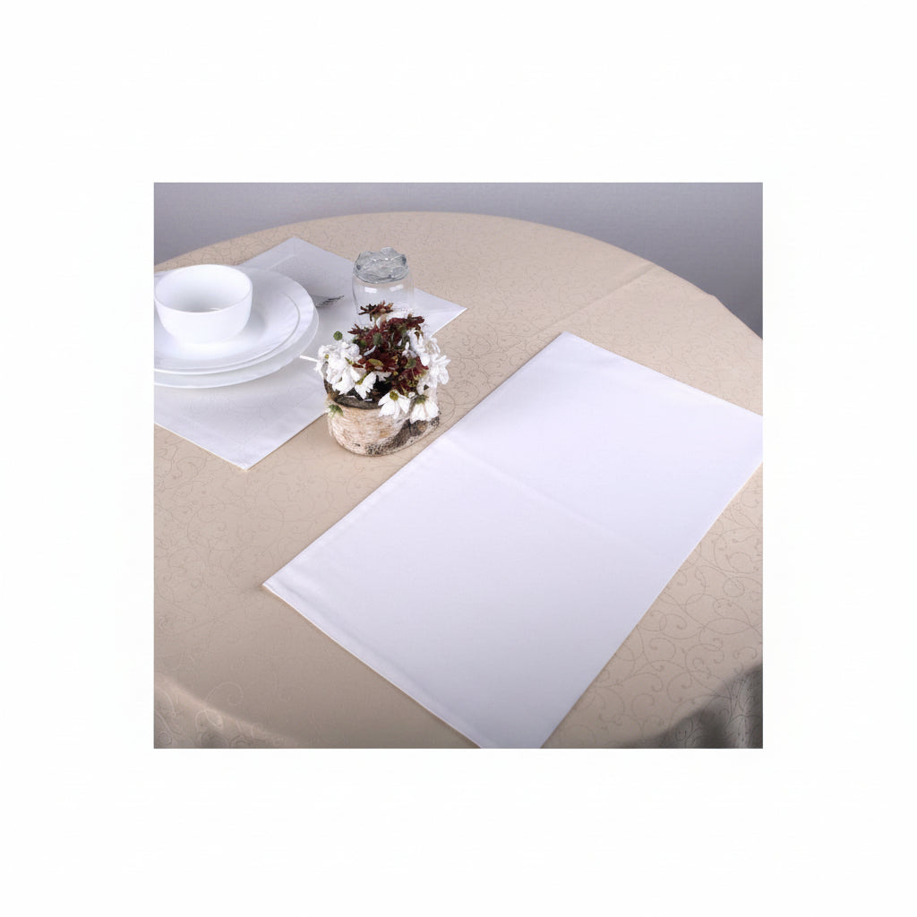 White tablecloth 36" x 36" 100% polyester
