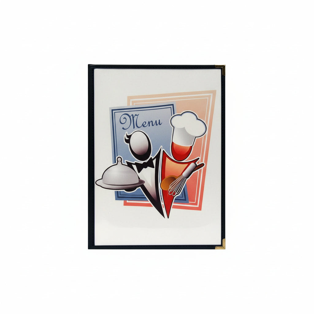 Couverture de menu transparente 2 volets 8-1/2'' x 11''