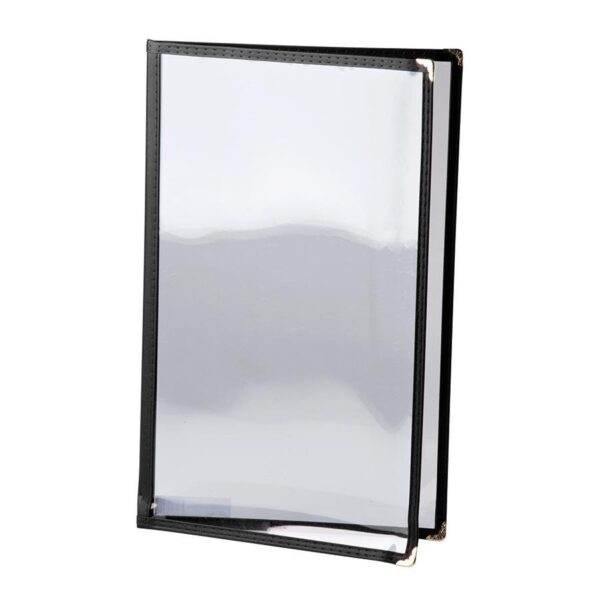 Couverture de menu avec contour noir 8-1/2'' x 14''