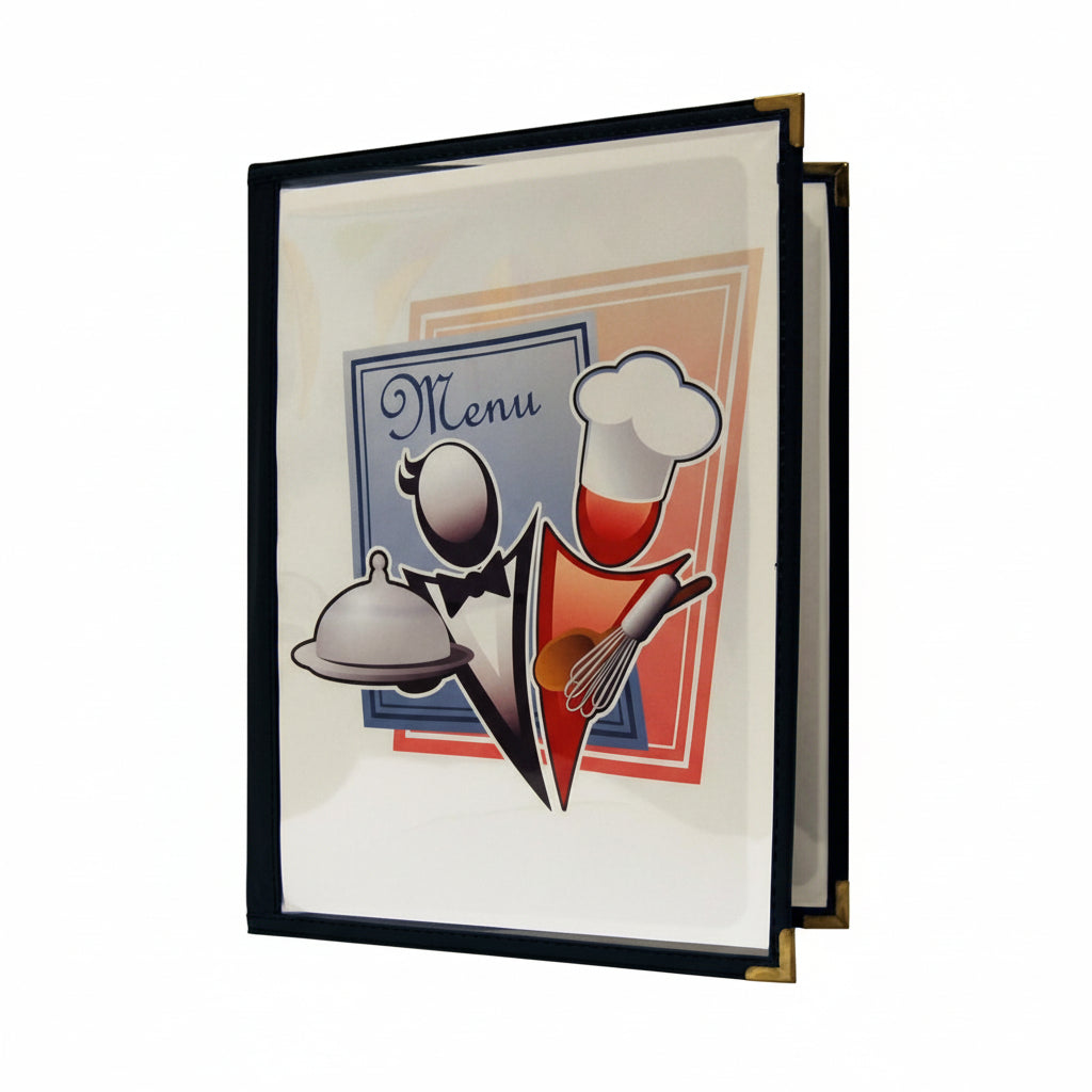 Couverture de menu en plastique 5-1/2'' x 8-1/2''