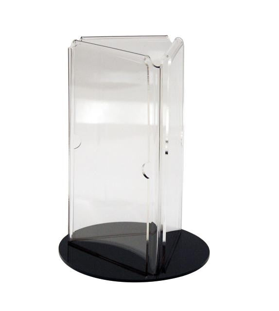 Présentoir 3 surfaces sur base