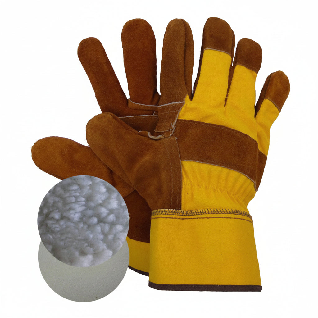 Gant cuir fendu 3 pièces doublé