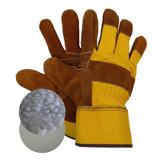 Gant cuir fendu 3 pièces doublé