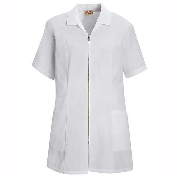 Veste de laboratoire pour femme à manches courtes