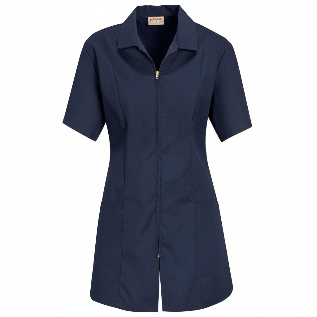 Sarrau à manches courtes pour femme bleu marine