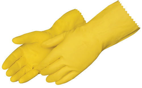 Gants jaunes en latex pour la plonge (en paire)